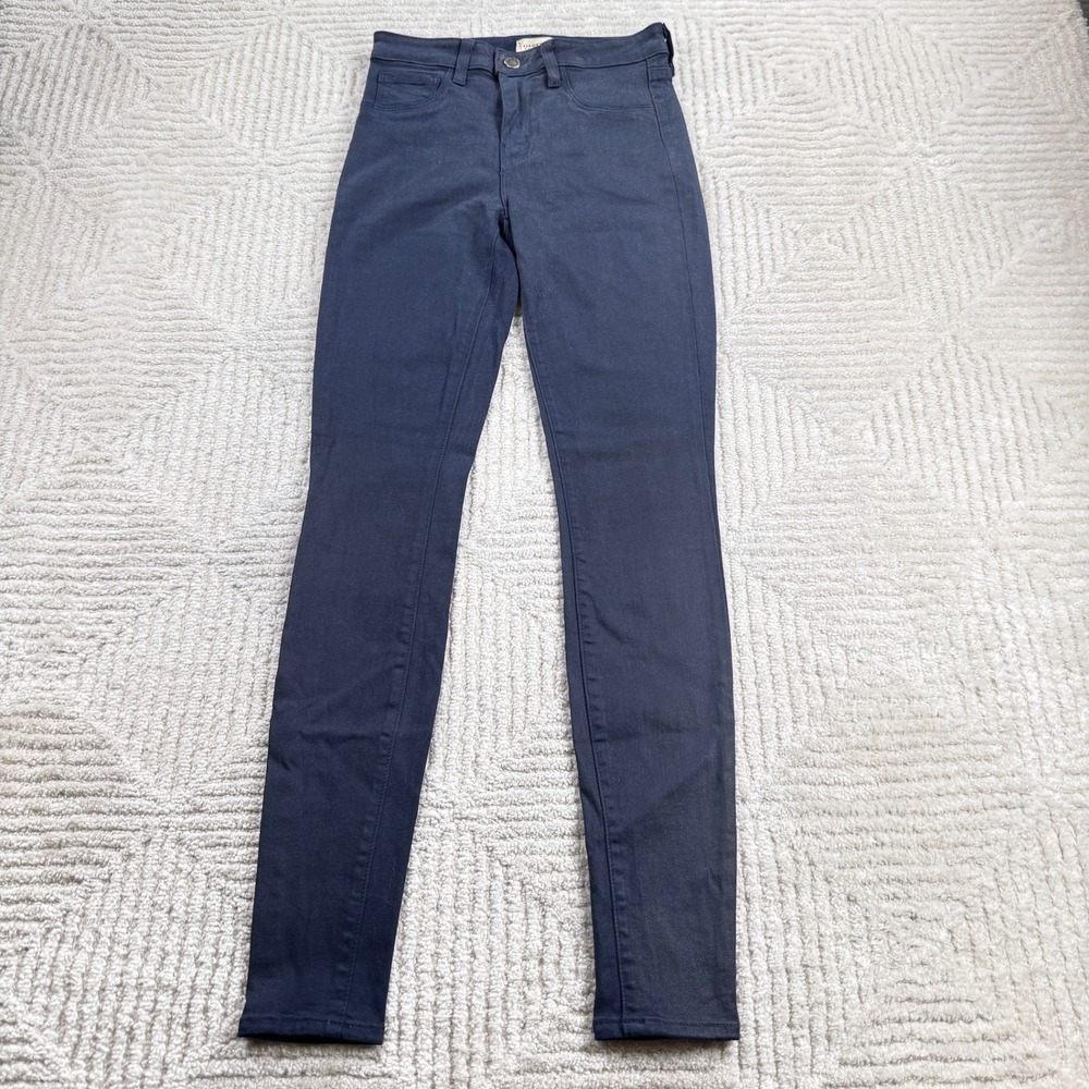 L'AGENCE Marguerite Skinny Jeans Women's 25 Navy Minimalist Sleek Night Out Sexy